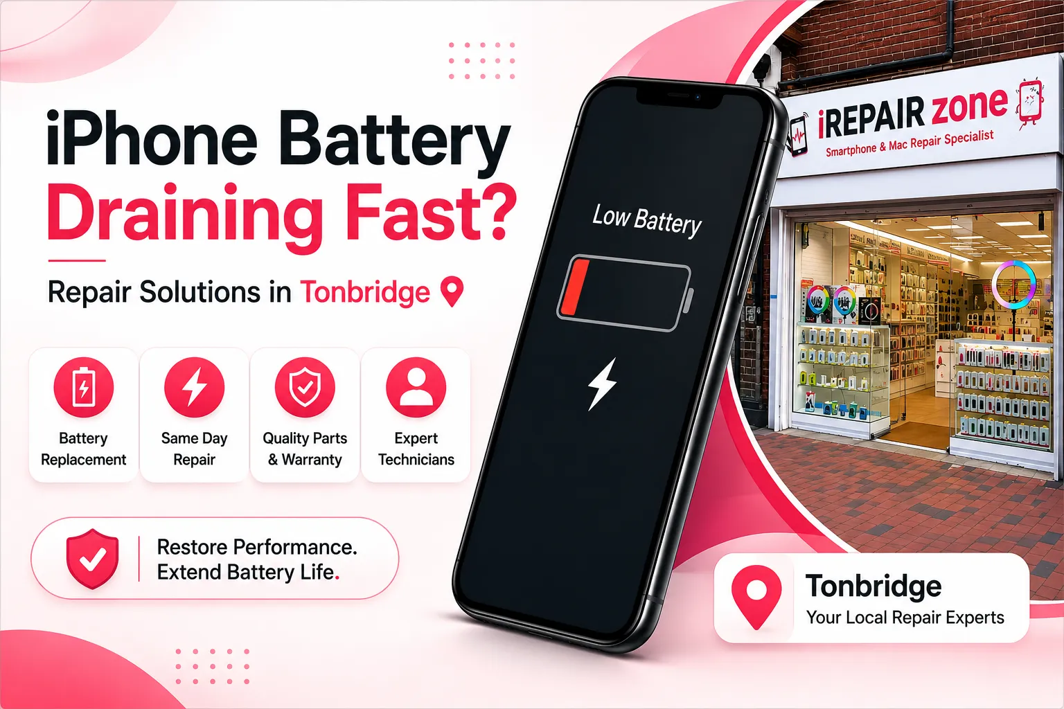 iPhone Battery Draining Fast? Repair Solutions in Tonbridge