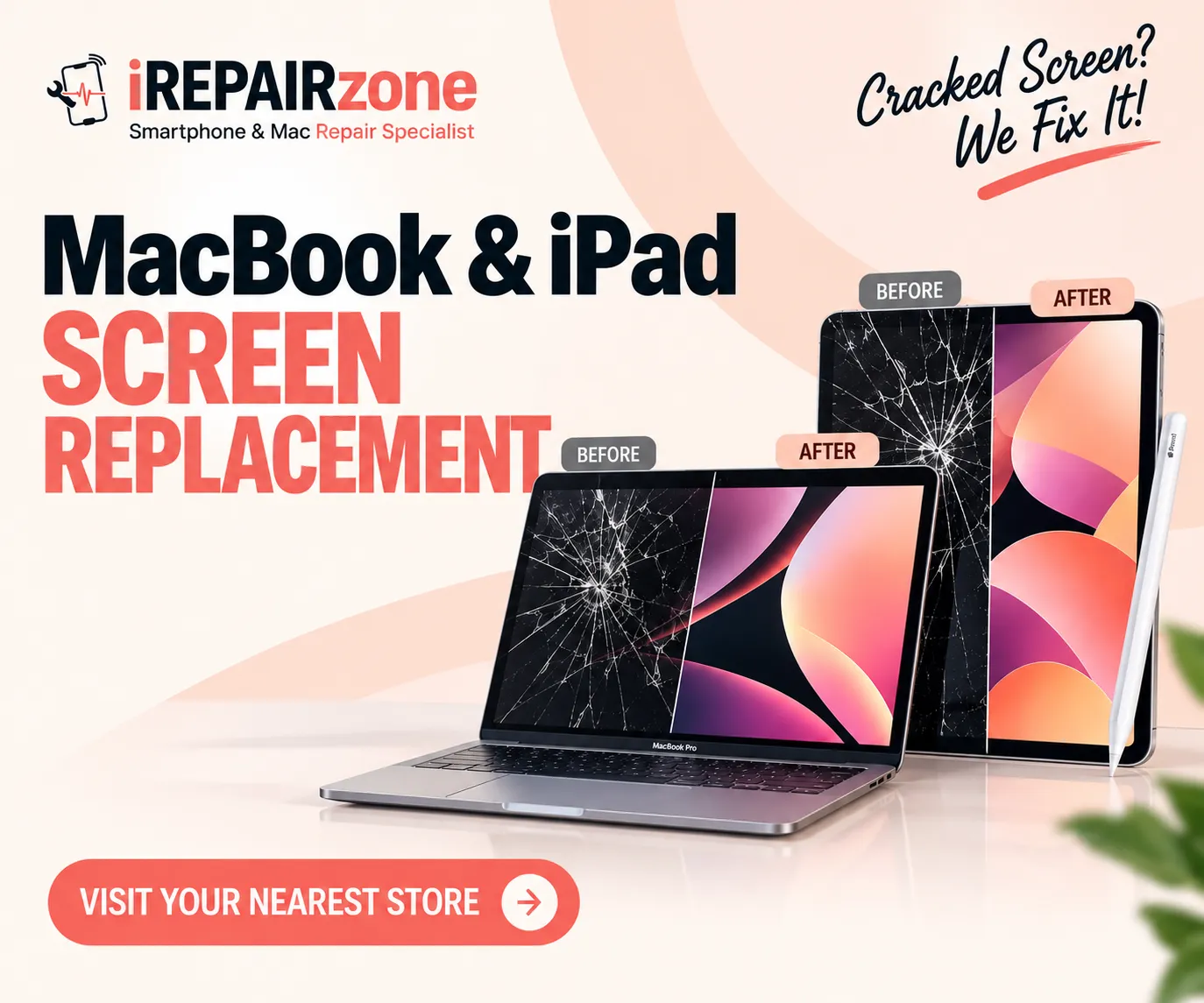 MacBook & iPad Screen Replacement – Professional Repair for Cracked and Damaged Displays