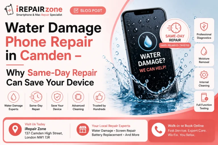 Water Damage Phone Repair in Camden – Why Same-Day Repair Can Save Your Device