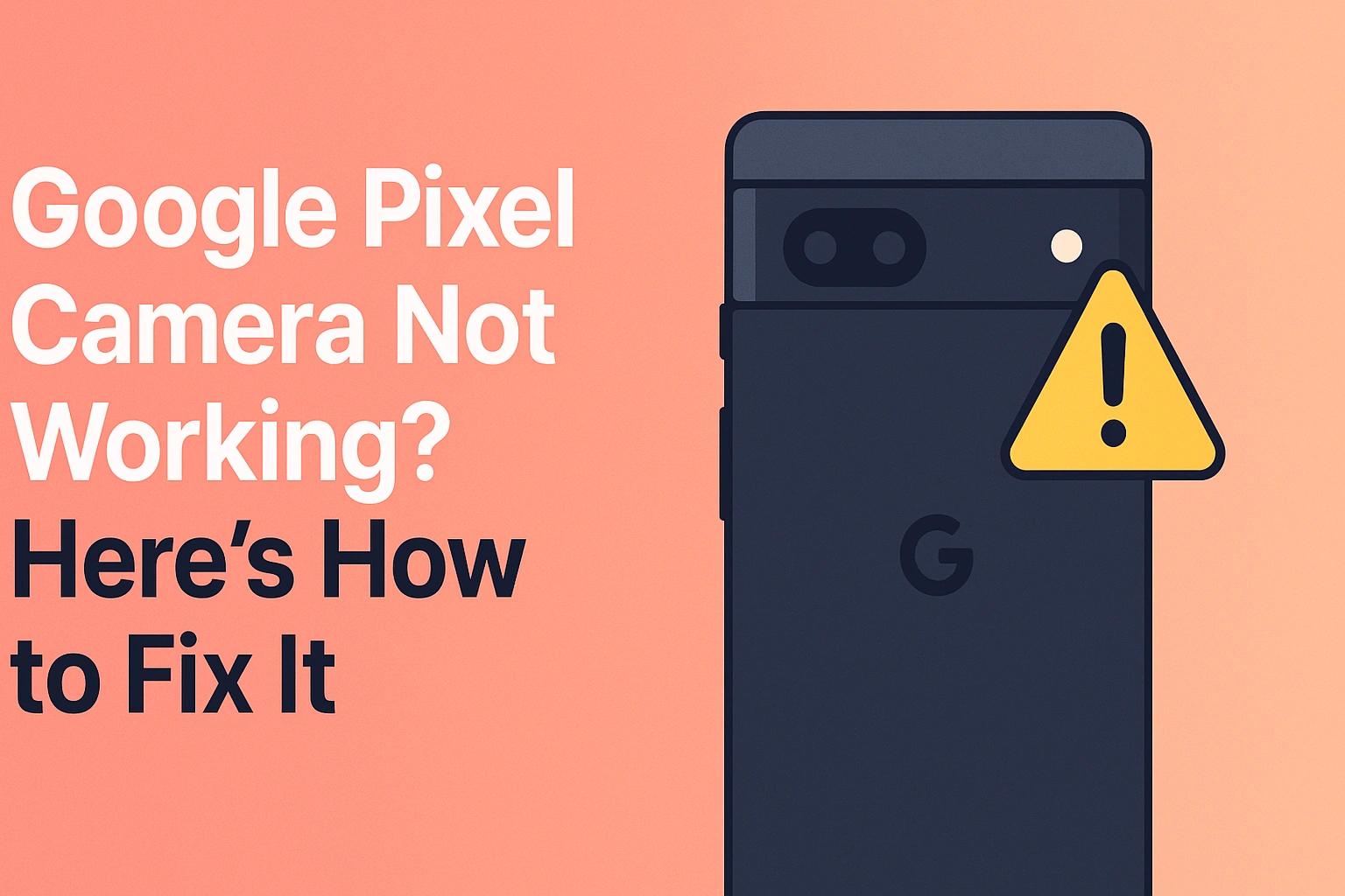 Google Pixel Camera Not Working?
